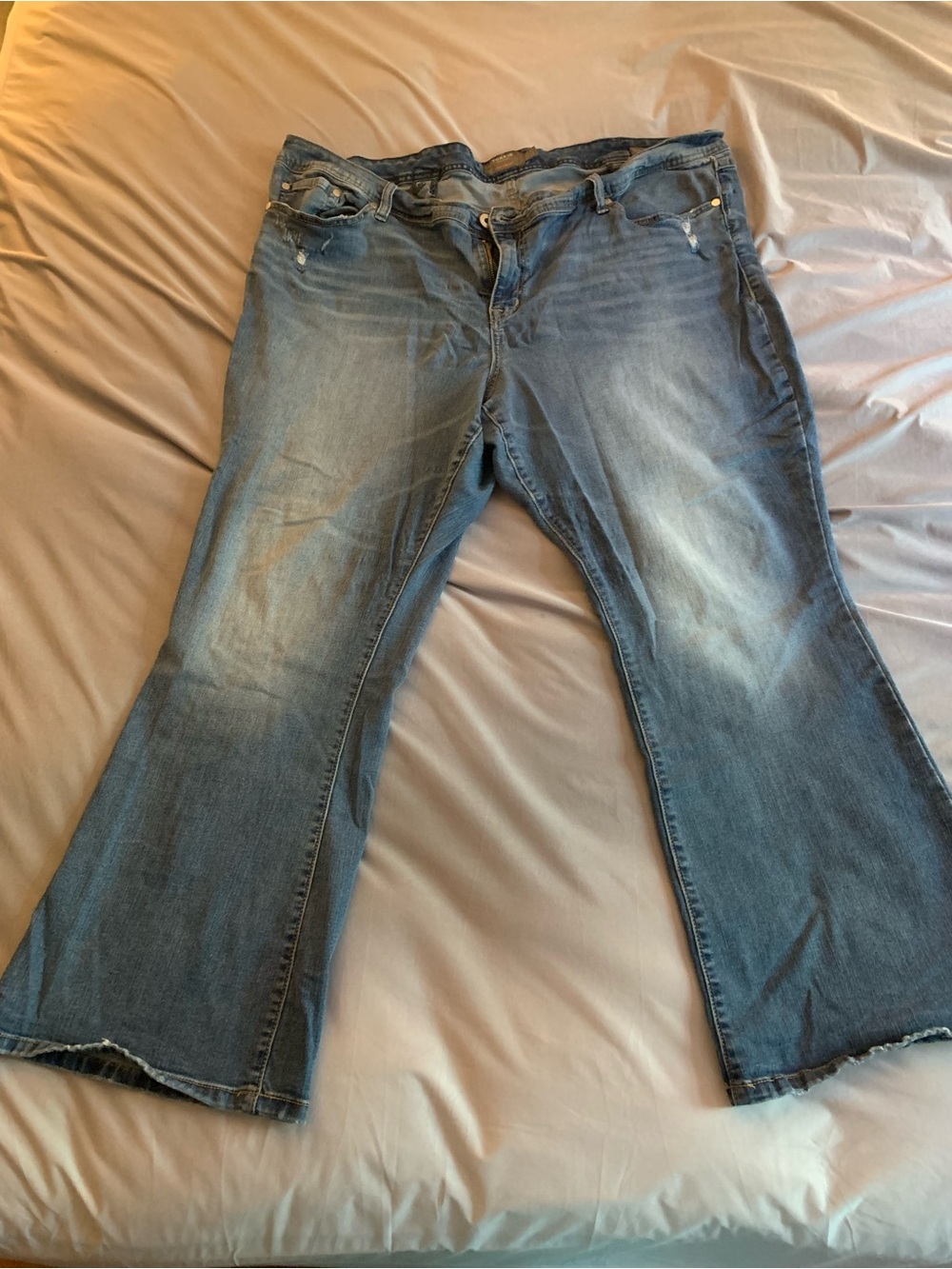torrid Blue Washed Denim Flare Jeans
